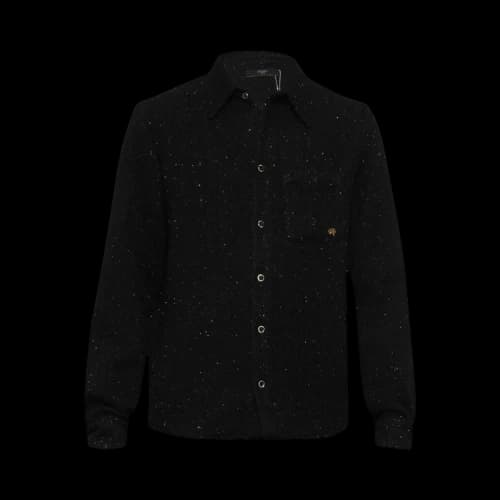 Amiri Shimmer Boucle Long-Sleeve Shirt 'Black'