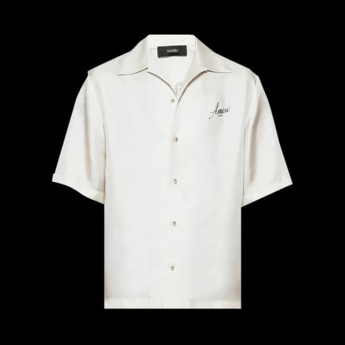 Amiri Hotel Bowling Shirt 'Alabaster'