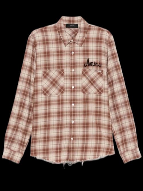 AMIRI Shotgun Flannel Shirt Chocolate