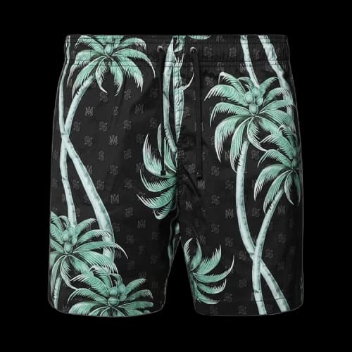 Amiri Palm Swim Trunk 'Black'