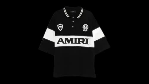 AMIRI Sport Oversized Polo Black