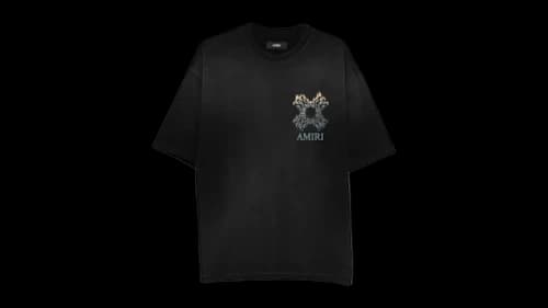 AMIRI Ma Quad Flames Tee Black
