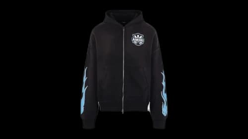 AMIRI Ma Flames Zip Hoodie Black