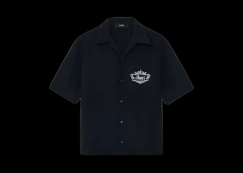 AMIRI Chateau Crest Camp Shirt Black