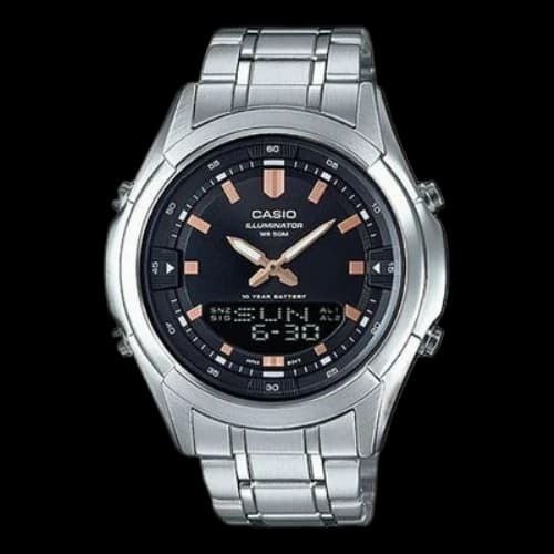 Casio Waterproof Analog-Digital Watch 'Silver Rose Gold'