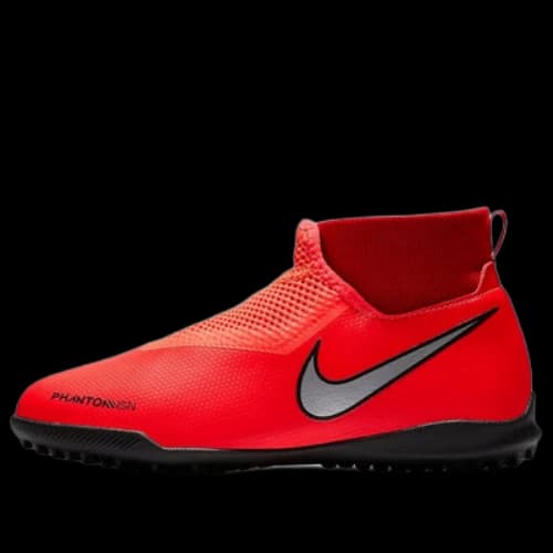 (GS) Nike Phantom Vision Academy DF TF 'Bright Crimson Metallic Silver Black'