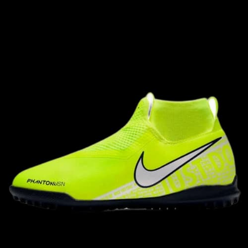 (GS) Nike Phantom Vision Academy DF TF 'Volt Metallic Silver Black'