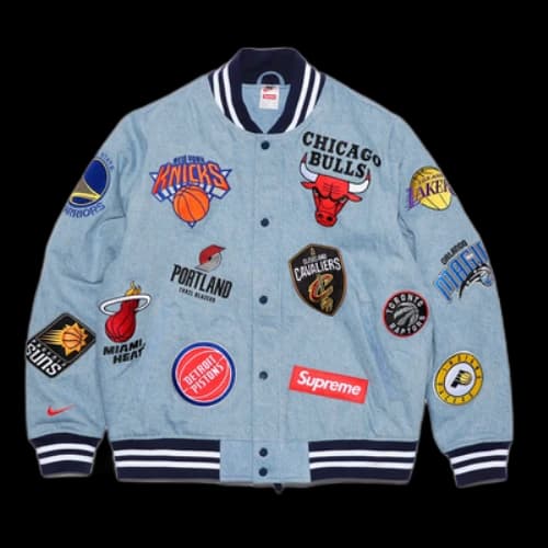Nike Lab x Supreme x NBA Warm-up Jacket 'Denim Multi'