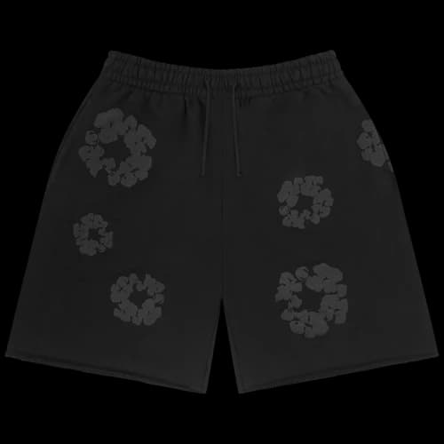 Denim Tears Mono Cotton Wreath Sweatshorts 'Black'