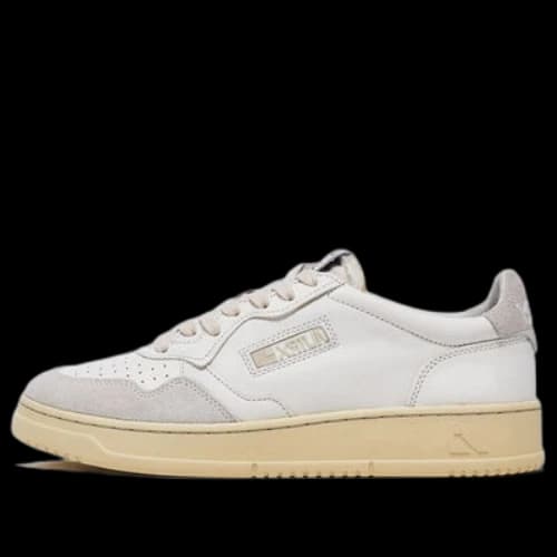 Autry Open Low Leather Suede 'White'
