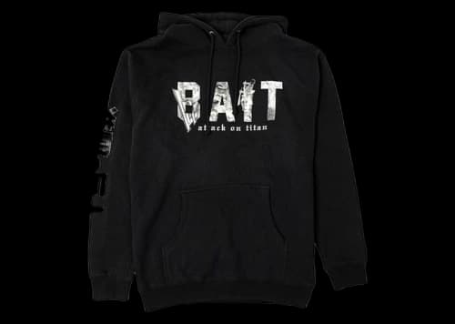 BAIT x Attack On Titan Bait Logo Hoodie Black