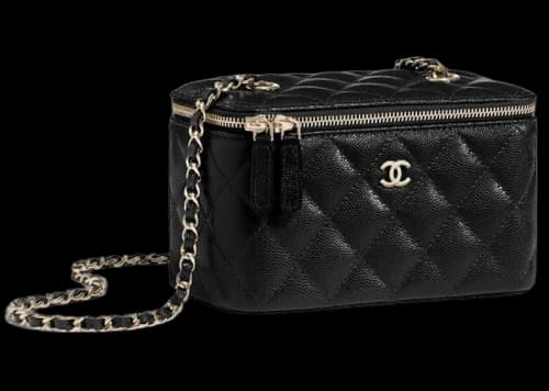 Chanel Classic Vanity 22C Bag with Chain Black