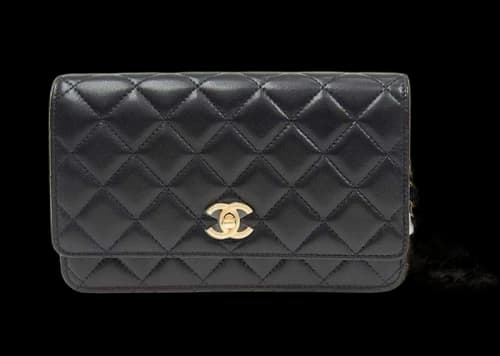 Chanel Pearl Crush Adjustable Strap WOC Black (AP1450)