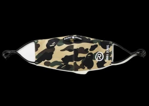 BAPE A Bathing Ape 1st Camo Mask Yellow