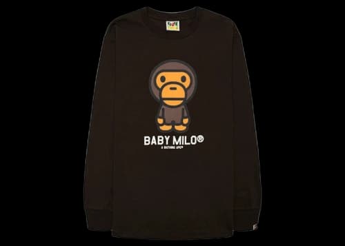 BAPE Baby Milo L/S Tee Brown