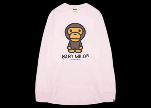 BAPE Baby Milo L/S Tee Pink
