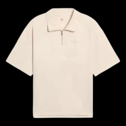 Li-Ning Logo Half Zip Polo Shirt 'Creamy White'