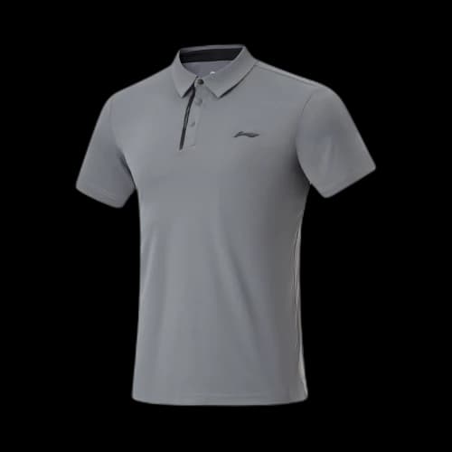 Li-Ning Logo Training Polo Shirt 'Grey'