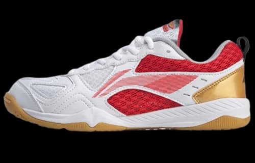 Li-Ning Ma Long Signature Table Tennis Shoes 'White Red' (Women's)
