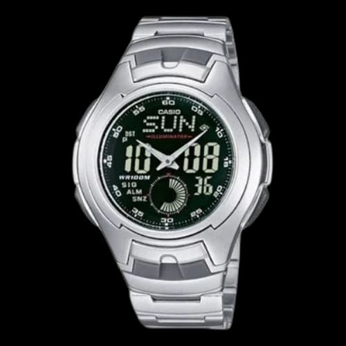 CASIO Classic Retro Numeric Watch Mens Silver Analog/Digital Combo