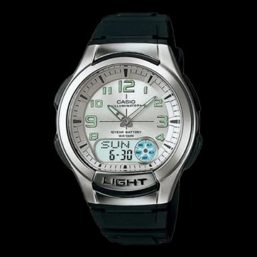 CASIO SilverBlack Analog/Digital Combo