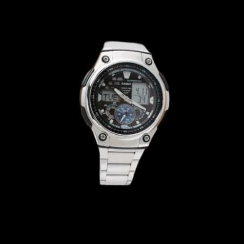 CASIO Sports Mens Silver Analog/Digital Combo