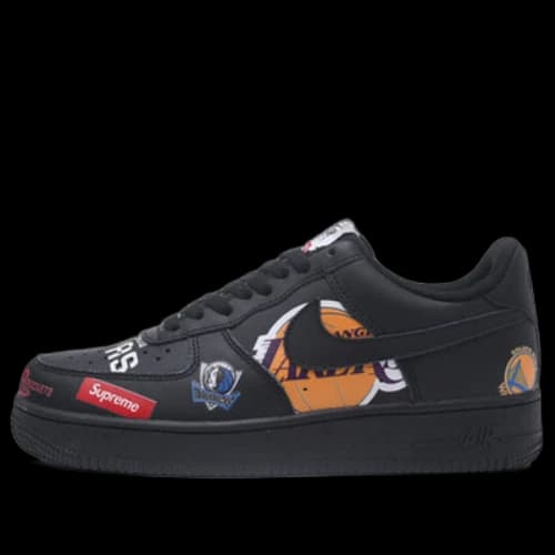 Nike x Supre-me NBA Air-Force 1 'Black'