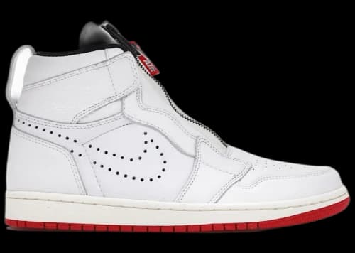 Jordan 1 Retro High Zip White University Red