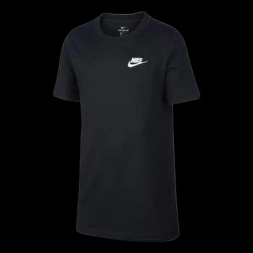 (GS) Nike Sportswear Logo T-shirt 'Black White'