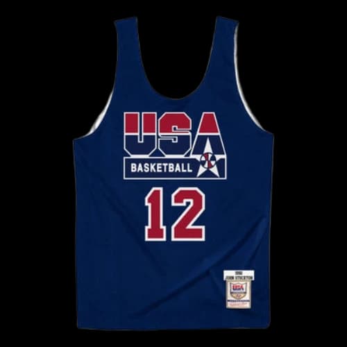 Mitchell & Ness x NBA Reversible Practice Team USA 1992 Jerseys 'John Stockton 12'
