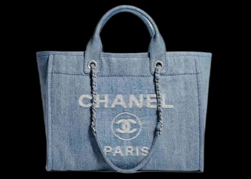 Chanel Medium Denim 23S Shopping Bag Light Blue (AS3351)