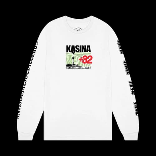 Anti Social Social Club x Kasina Radio Signal Long-Sleeve Tee 'White'