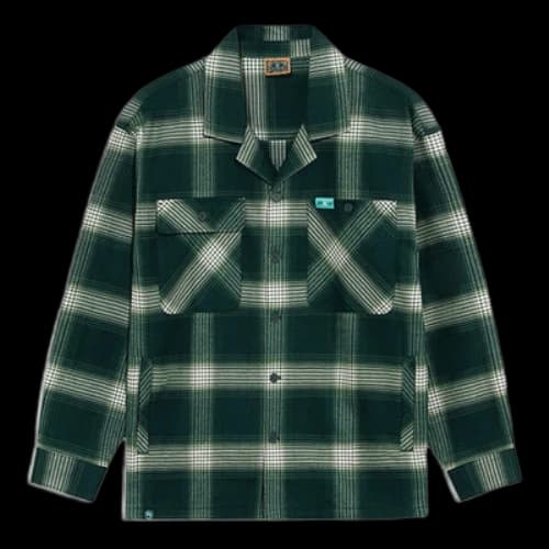 Li-Ning BADFIVE Sports Basketball Series Plaid Loose Casual Long Sleeves Shirt 'Dark Green'