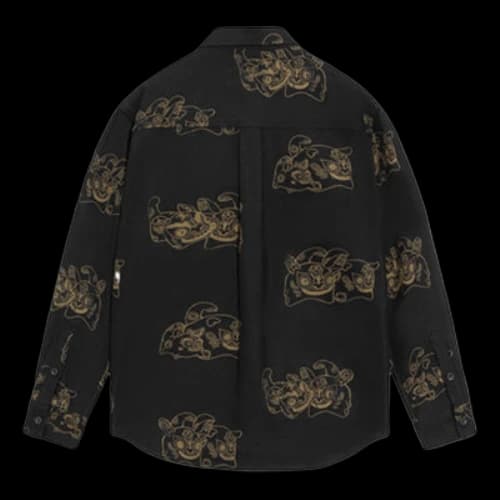 Li-Ning Gold Series Totem Full Print Loose Jacket 'Black Gold'