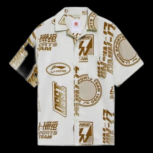 Li-Ning All-Over Print Shirts 'Beige'