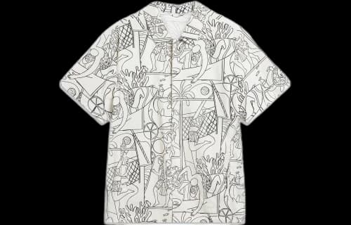 Li-Ning All-Over Print Shirt 'White Black'