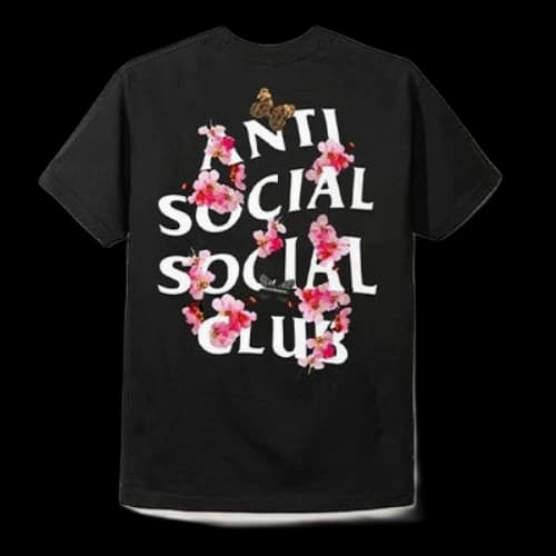 ANTI SOCIAL SOCIAL CLUB Flowers logo Short Sleeve Unisex Black