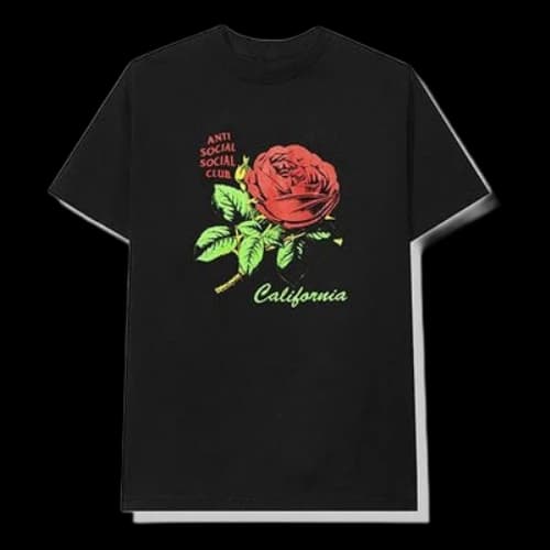 ANTI SOCIAL SOCIAL CLUB Flowers Short Sleeve Unisex Black