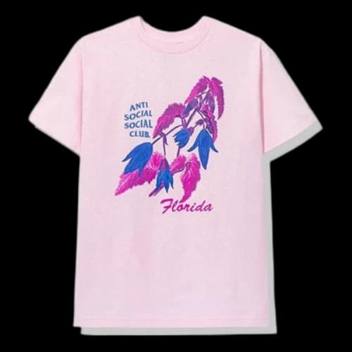 ANTI SOCIAL SOCIAL CLUB Flowers Short Sleeve Unisex Pink