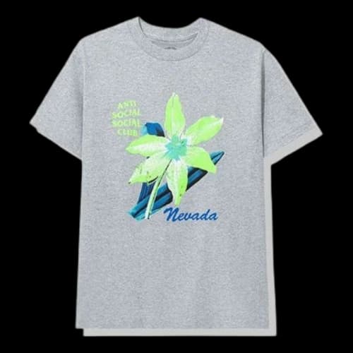 ANTI SOCIAL SOCIAL CLUB Flowers Short Sleeve Unisex Gray