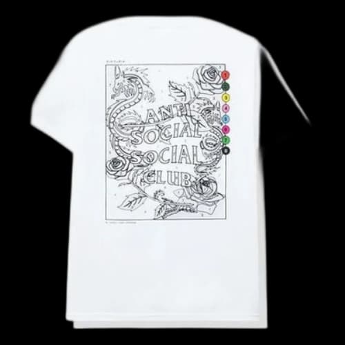 ANTI SOCIAL SOCIAL CLUB Dragon logo Short Sleeve Unisex White
