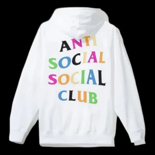 ANTI SOCIAL SOCIAL CLUB Rainbow Logo Hoodie 'White'