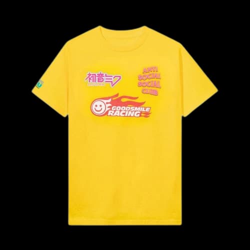 Anti Social Social Club x Good Smile Racing Logo Tee 'Yellow'