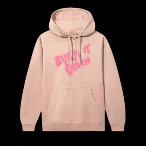 Anti Social Social Club x 2 Tone Burn It Down Hoodie 'Dusty Pink'