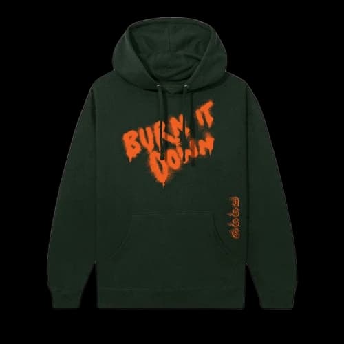 Anti Social Social Club x 2 Tone Burn It Down Hoodie 'Dark Green'