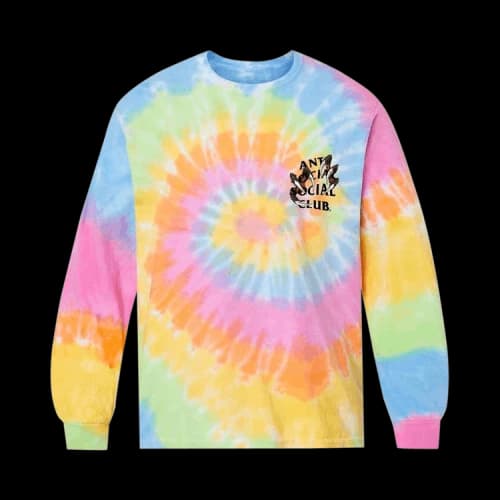Anti Social Social Club Double Dragon Long-Sleeve Tee 'Tie Dye'