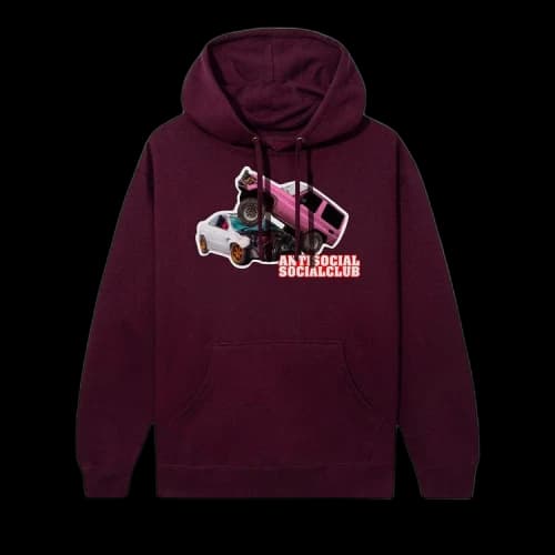 Anti Social Social Club Sleep Forever Hoodie 'Maroon'