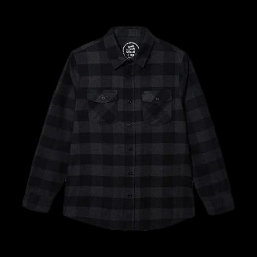 Anti Social Social Club x Undefeated Chess Club Flannel 'Black'