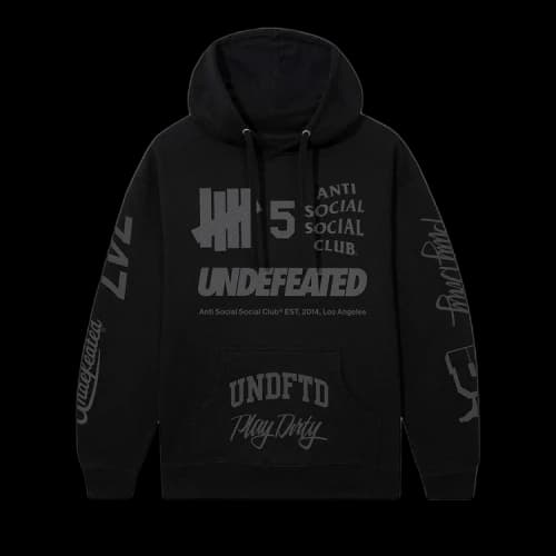 Anti Social Social Club x Undefeated Schizophrenia Hoodie 'Black'