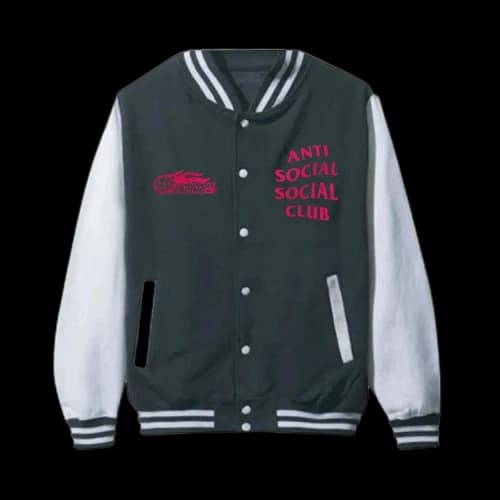 Anti Social Social Club x Goodsmile Racing Varsity Jacket 'Black'